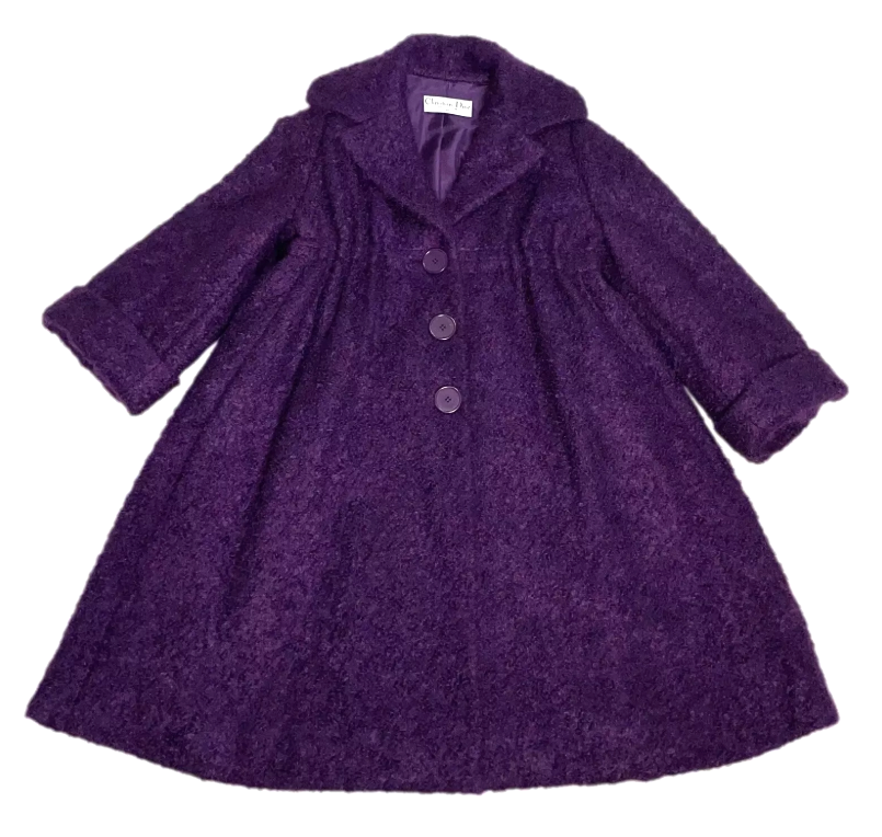 F/W 2009 Christian Dior Haute Couture by John Galliano Purple High Waist 60's MOD Style Swing Coat
