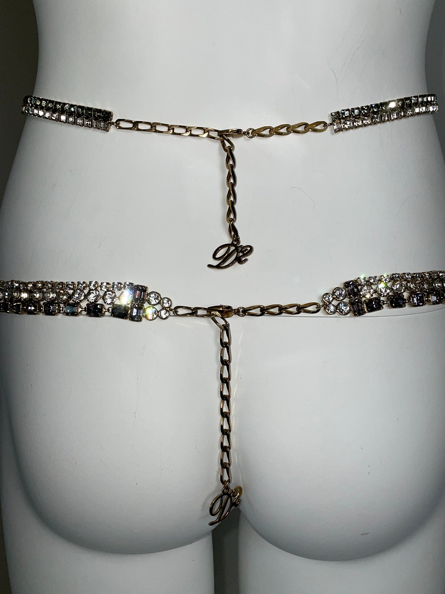F/W 2009 Dsquared2 Crystal Chain Harness Body Jewelry Necklace