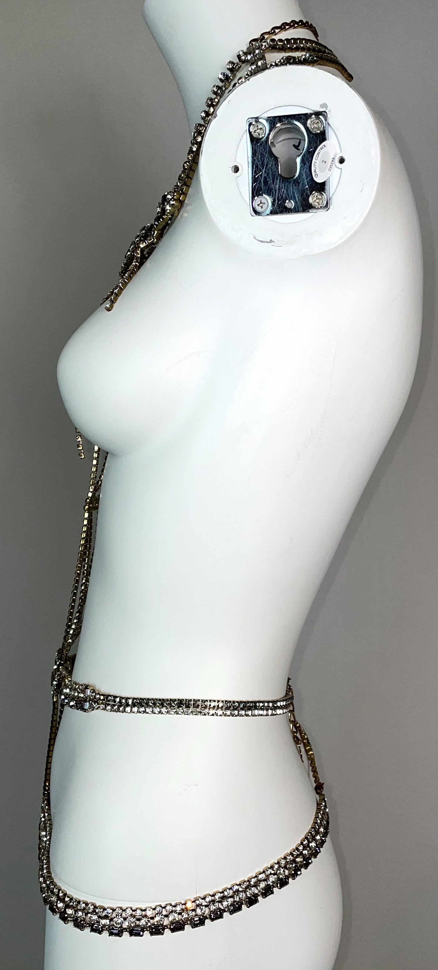 F/W 2009 Dsquared2 Crystal Chain Harness Body Jewelry Necklace