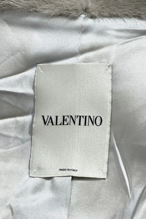 F/W 2009 Valentino Silver Gray Mink Fur Hooded Full Length Long Coat