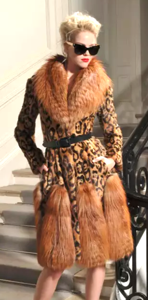 P/F 2009 Christian Dior by John Galliano Jaguar Print Weasel & Fox Fur MOD Short Coat Jacket
