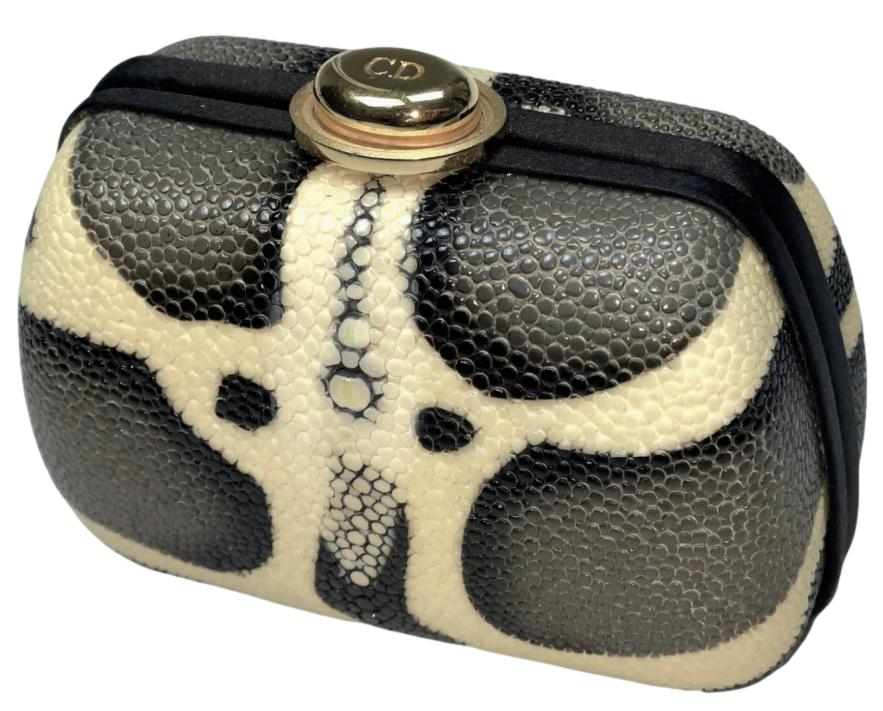 2010 Christian Dior x John Galliano Lizard Minauderie Clutch Handbag
