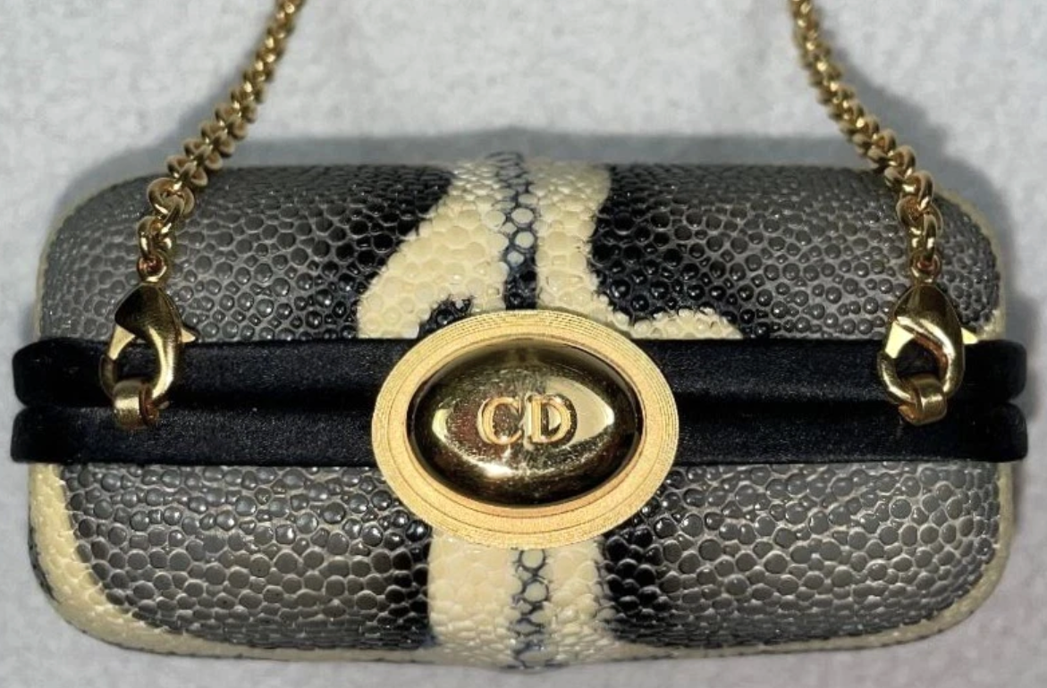 2010 Christian Dior x John Galliano Lizard Minauderie Clutch Handbag