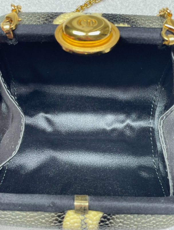 2010 Christian Dior x John Galliano Lizard Minauderie Clutch Handbag