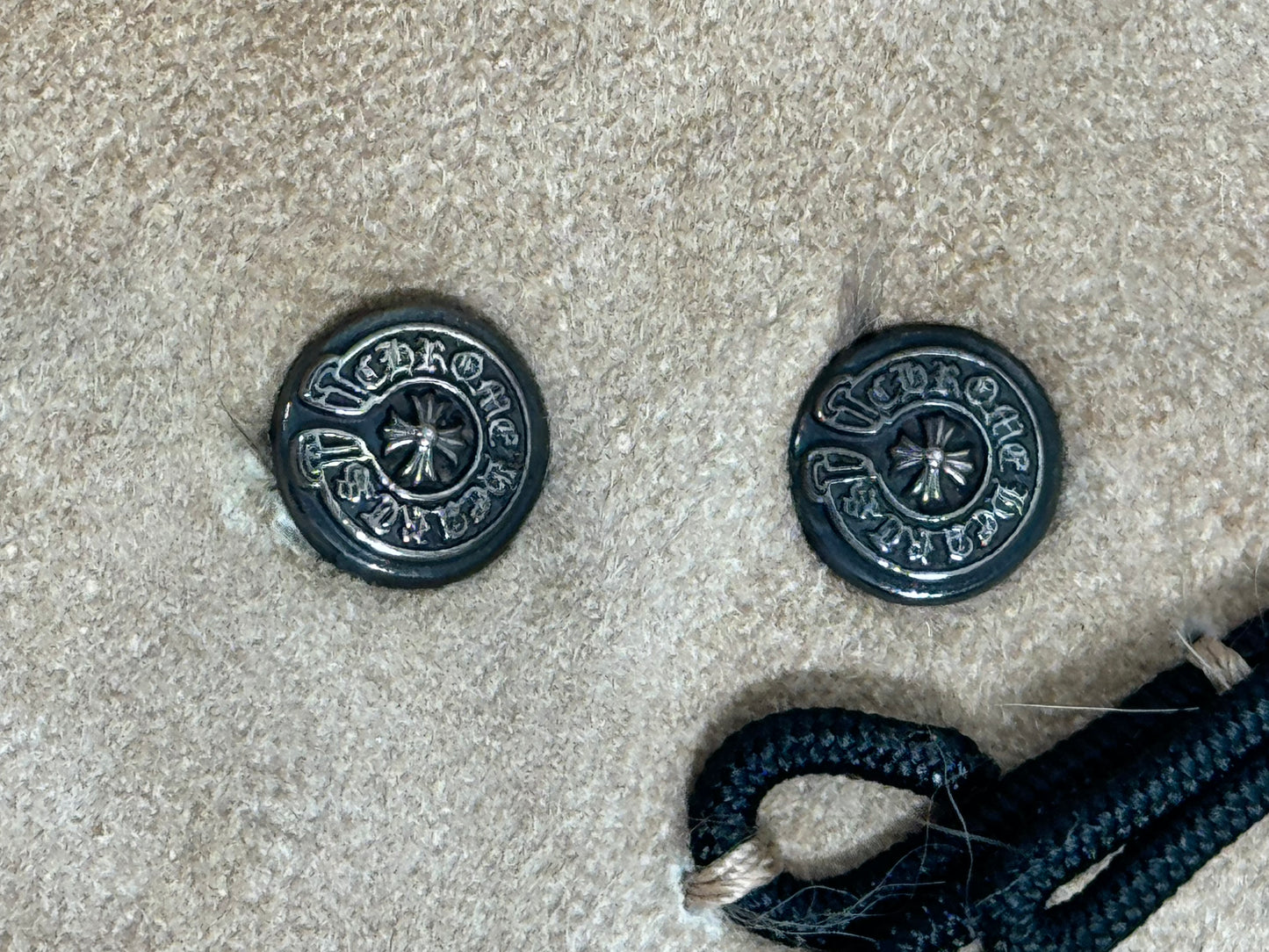 RARE 2010 Rick Owens for Chrome Hearts Sable Fur Leather Jacket w Large Silver Fleur-De-Lis