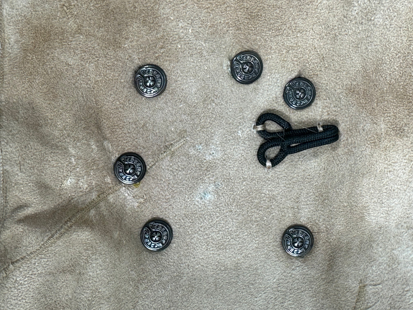 RARE 2010 Rick Owens for Chrome Hearts Sable Fur Leather Jacket w Large Silver Fleur-De-Lis