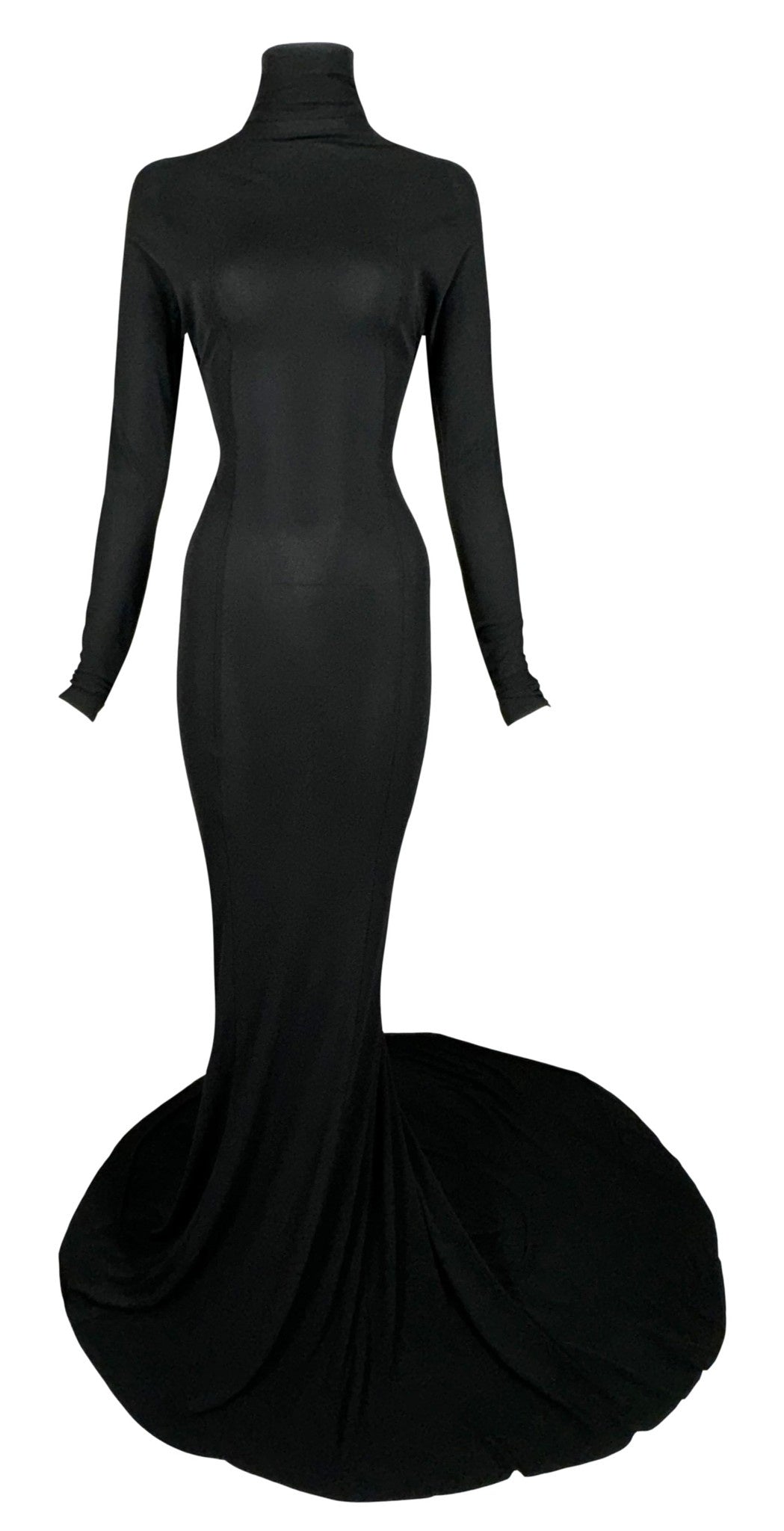 F/W 2010 Dsquared2 Runway Sheer Crystal Skeleton Mermaid Gown Dress w Train