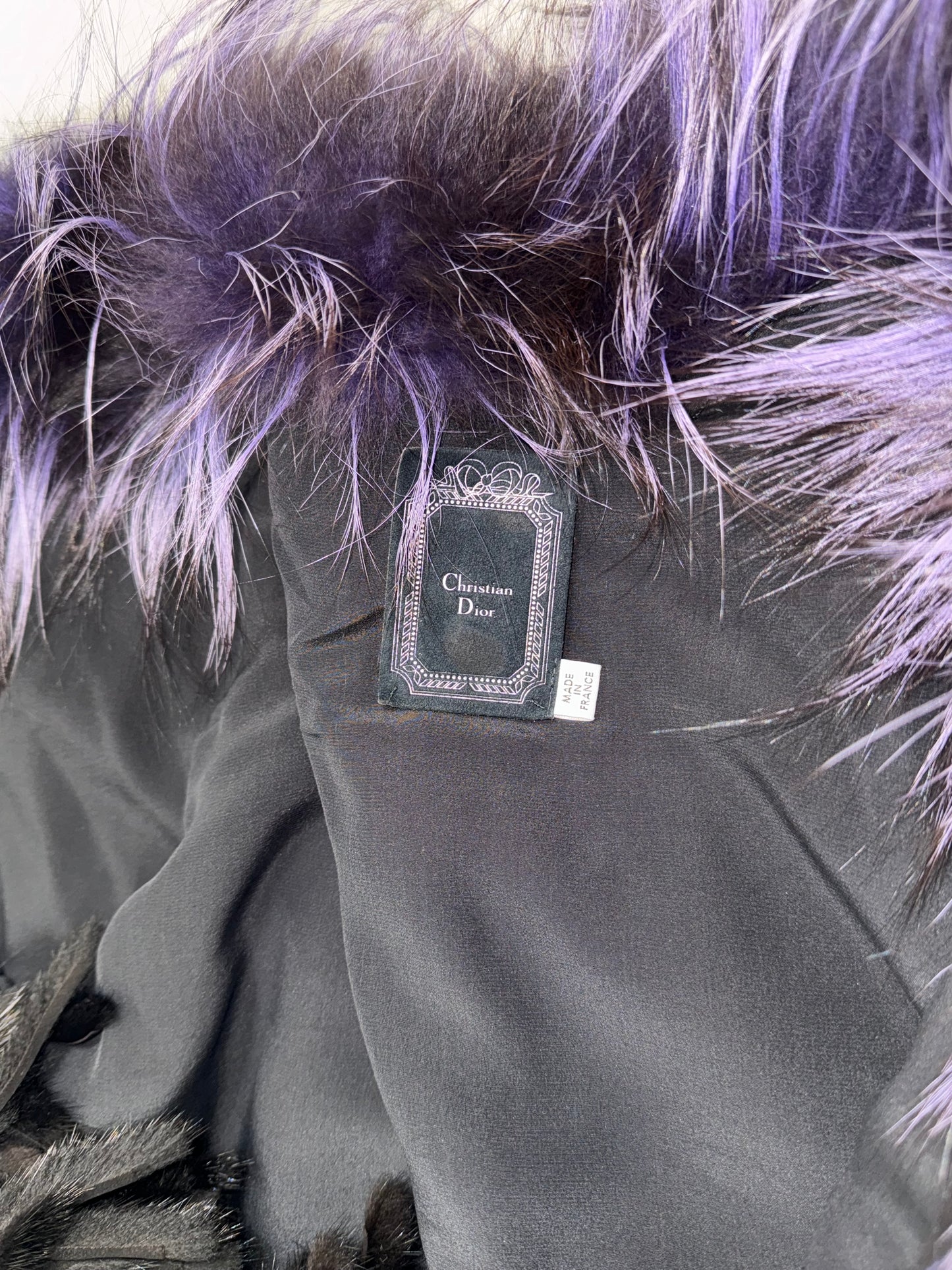 F/W 2011 Christian Dior by John Galliano Purple Fox Fur & Mink Fur Tails Coat Jacket