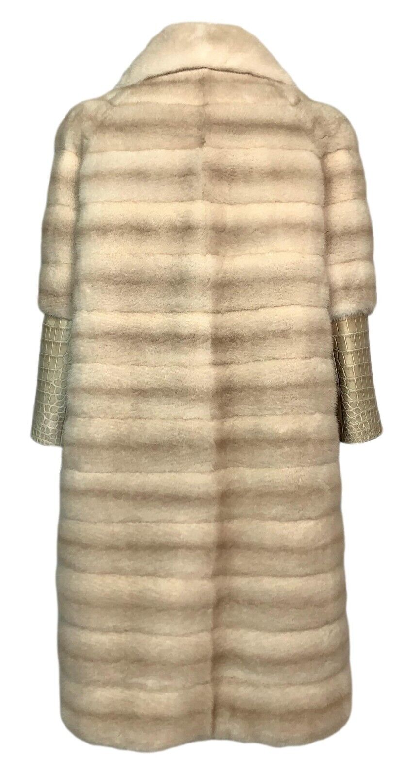 Resort 2012 Christian Dior by John Galliano 60's MOD Blonde Mink Fur & Real Crocodile Coat Jacket