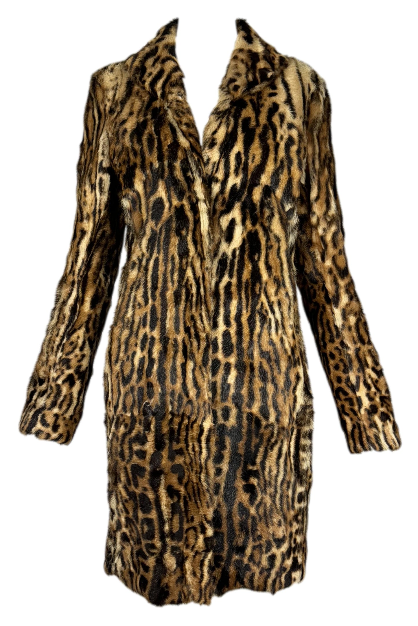 F/W 2012 Ralph Lauren Collection Purple Label Runway "Joslyn" Ocelot Print Fur Coat