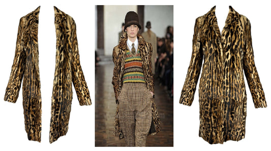 F/W 2012 Ralph Lauren Collection Purple Label Runway "Joslyn" Ocelot Print Fur Coat