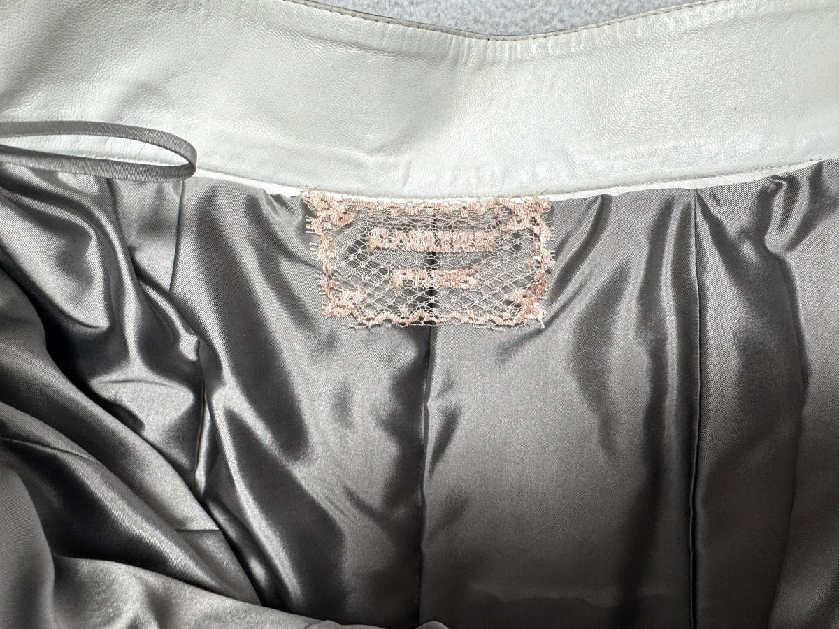 F/W 2014 Jean Paul Gaultier Haute Couture Runway Fur Fluted Wasp Waist Flared Skirt