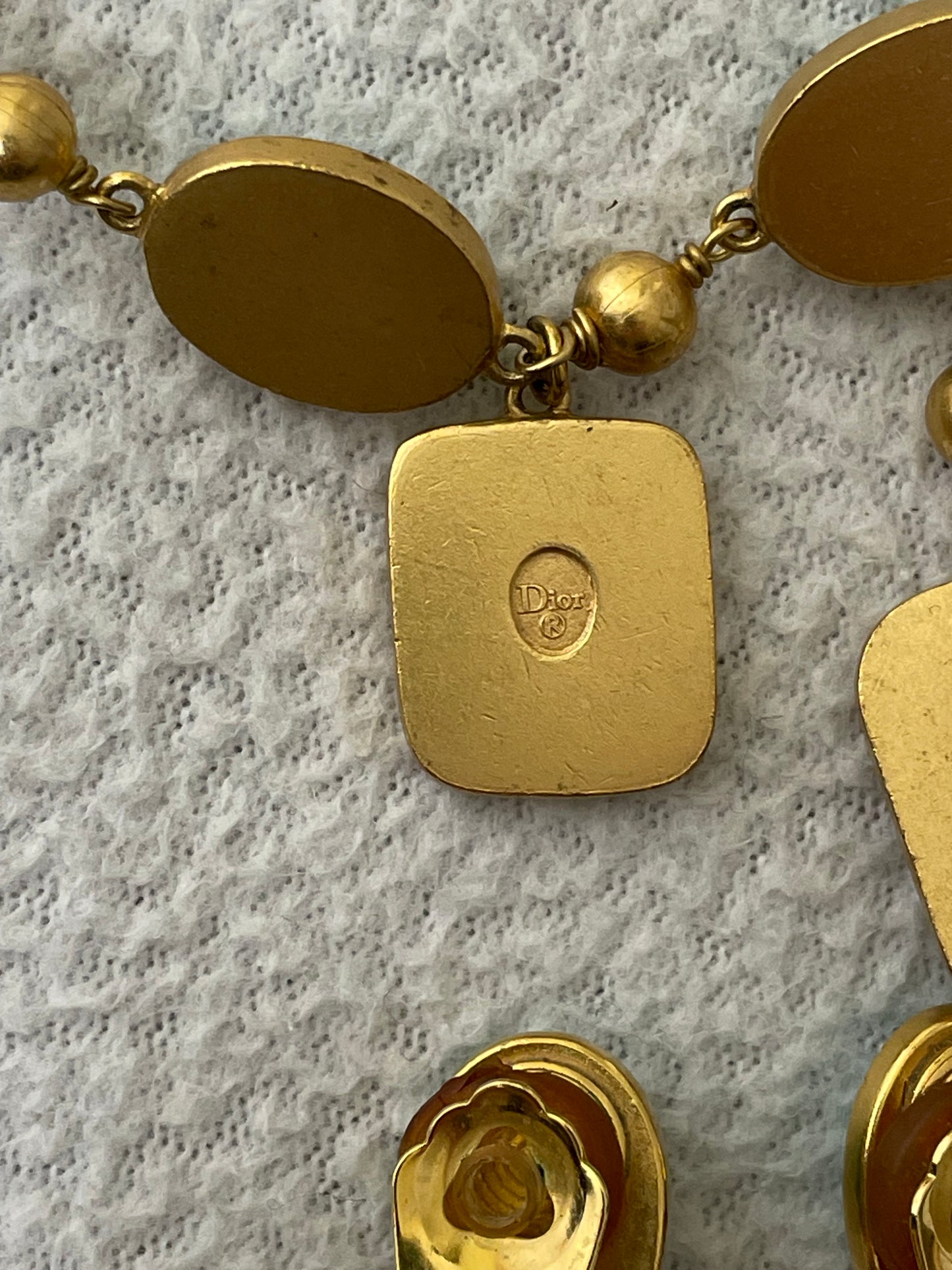 C. 2003 Christian Dior by John Galliano Large Egyptian Gold & Turquoise Earrings & Necklace