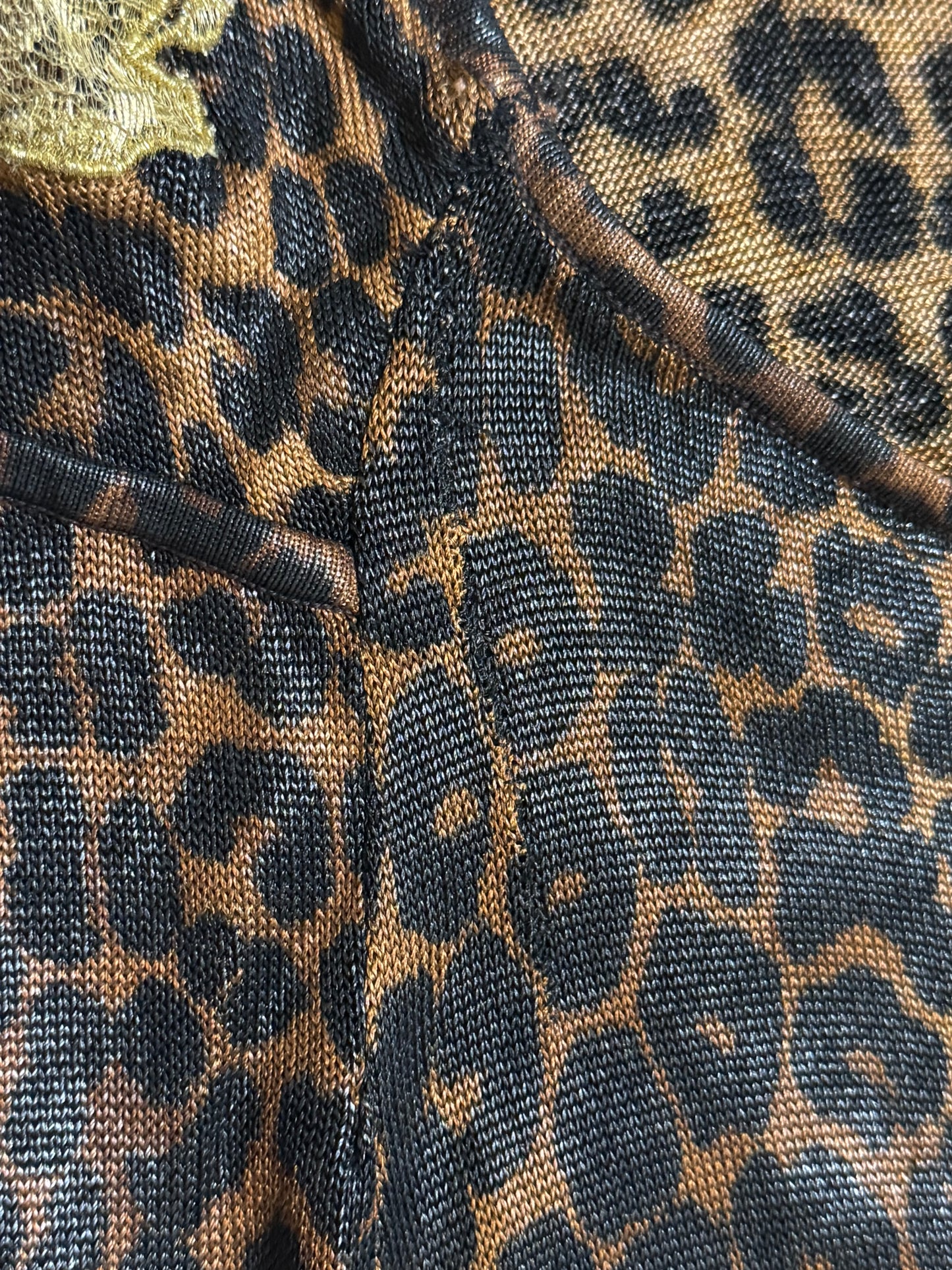 F/W 2000 Christian Dior by John Galliano Cheongsam Leopard Cut-Out Lace Dress
