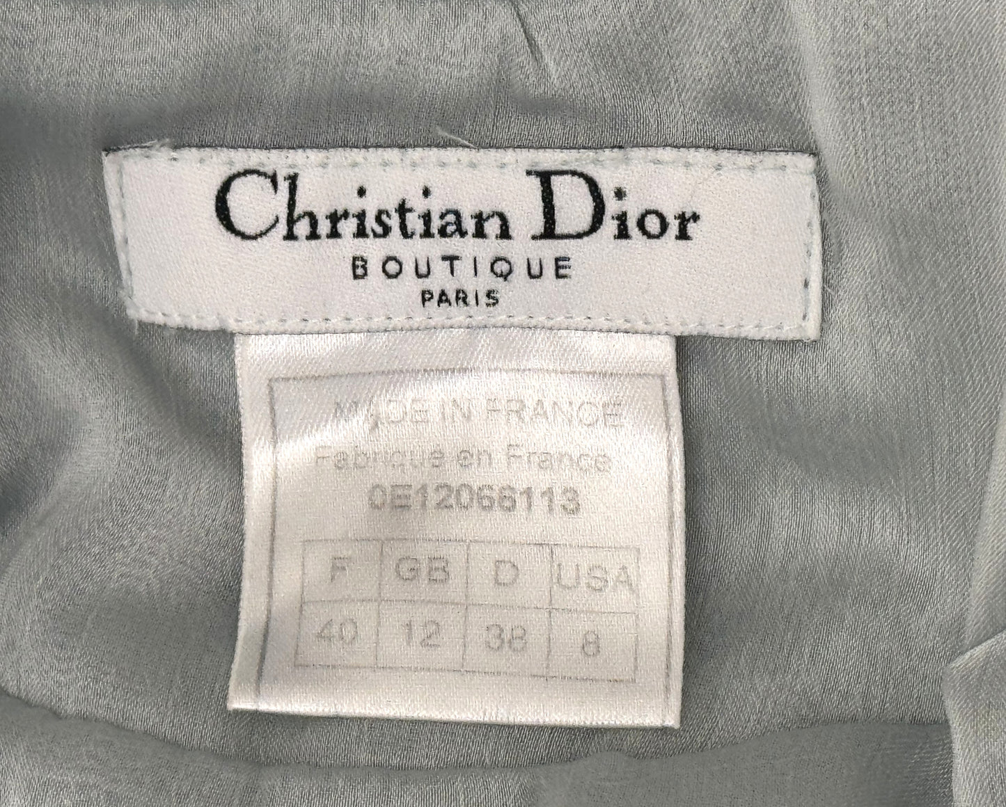 S/S 2000 Christian Dior by John Galliano Runway Blue Chinoiserie Zipper Accent Mermaid Gown Dress