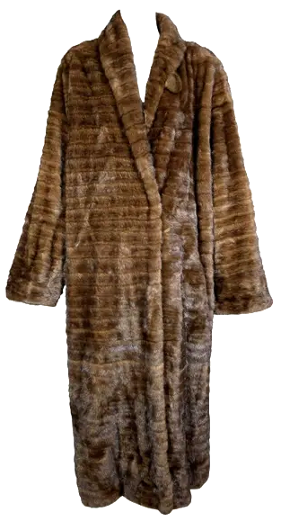 Rare Vintage 1998 John Galliano 1930's Great Gatsby Style Full Length Striped Mink Fur Coat