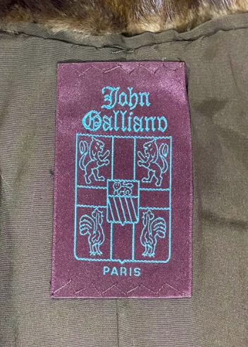 Rare Vintage 1998 John Galliano 1930's Great Gatsby Style Full Length Striped Mink Fur Coat