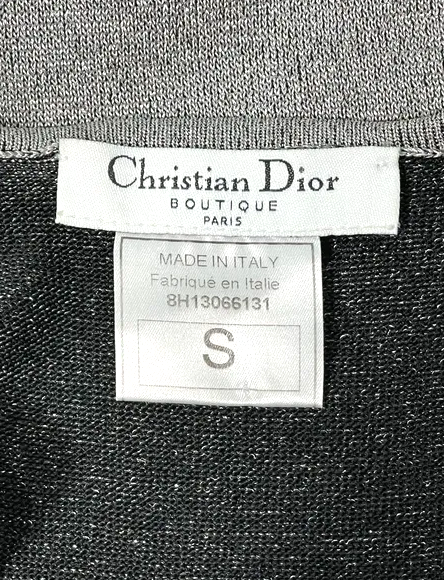 F/W 1998 Christian Dior by John Galliano Silver Knit Bodycon Mermaid Maxi Dress
