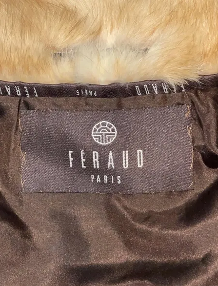 Vintage 1990's Louis Feraud Golden Sable Fur Cropped Chubby Jacket Coat