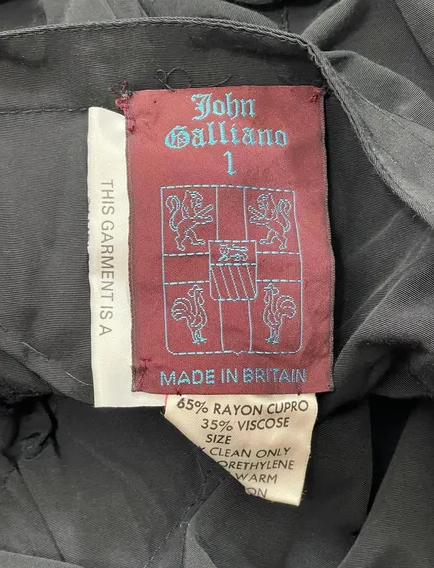 RARE Vintage S/S 1986 John Galliano "Fallen Angels" Black Goth Princess Peasant Maxi Dress