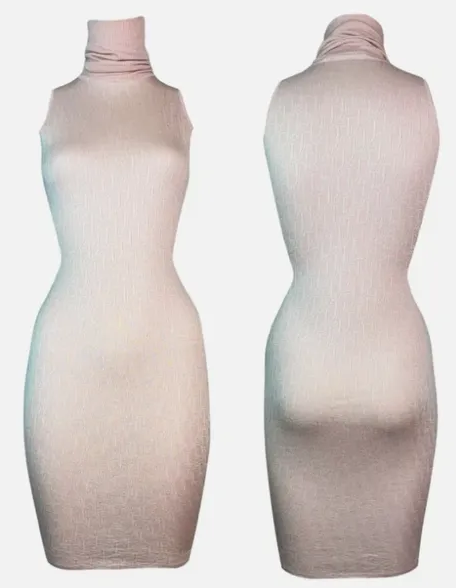 S/S 1999 Christian Dior by John Galliano Monogram Logo Bodycon Silk Mini