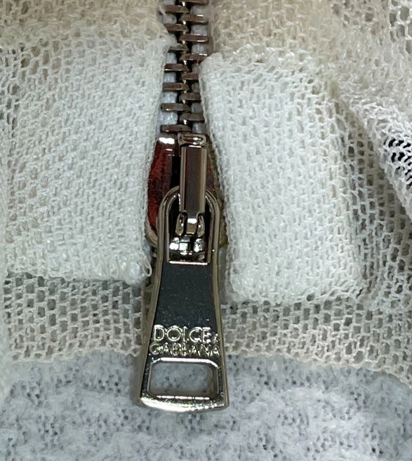 2000's Dolce & Gabbana Sheer Ivory Ruched Mesh Mini Dress