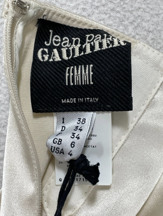 2000's Jean Paul Gaultier Ivory Satin Girdle Corset Mini Skirt