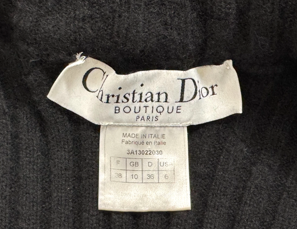 F/W 2003 Christian Dior by John Galliano Black Zipper MOD Tunic Sweater Jacket Mini Dress