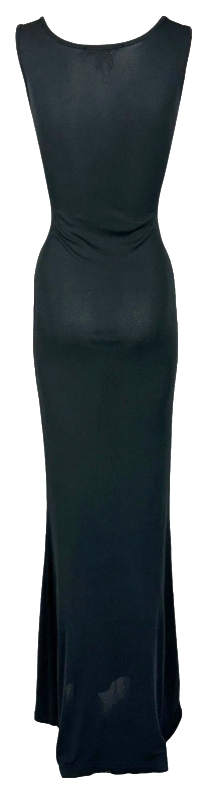 Vintage S/S 1998 Vivienne Westwood Runway Gold Label Slinky Black Maxi Dress