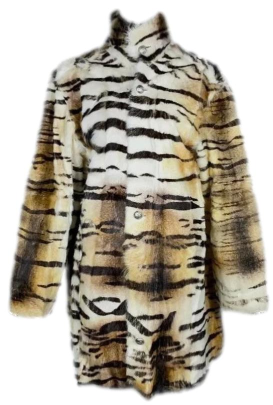 F/W 2002 Roberto Cavalli Tiger Print Pony Fur Jacket Coat