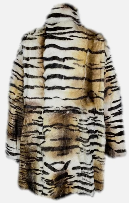 F/W 2002 Roberto Cavalli Tiger Print Pony Fur Jacket Coat