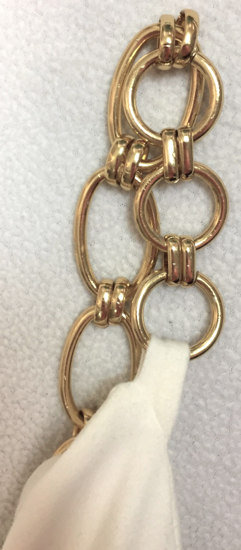 Vintage 1991 Dolce & Gabbana Pin-Up Gold Chain Strap White Bodycon Wiggle Mini Dress