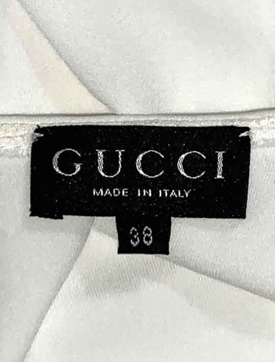 Vintage S/S 1998 Gucci x Tom Ford Semi-Sheer White Bodycon Mini Dress