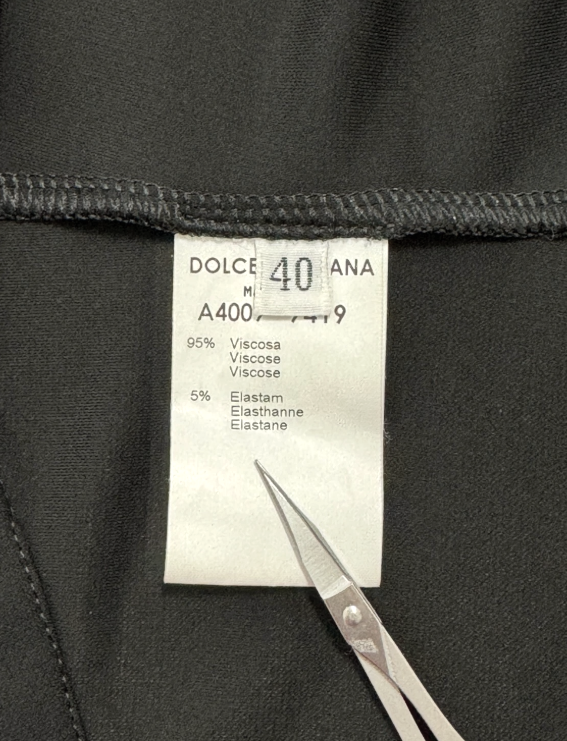 2000's Dolce & Gabbana Sexy Black Hooded Plunging Backless Gold Buckle Bodycon Top