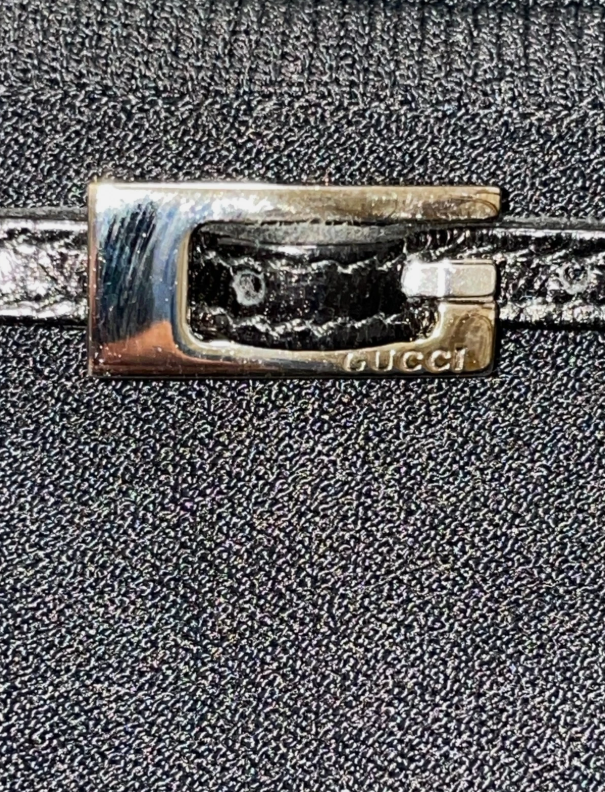 S/S 1998 Gucci x Tom Ford Black Cut-Out Crop Top & High Waist Stretch Bodycon Skirt Set