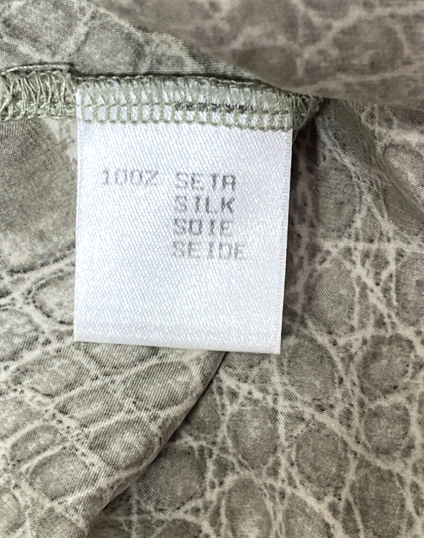 S/S 1998 Roberto Cavalli Green Silk Snakeskin Print Gold Glitter Slinky Maxi Slip Dress
