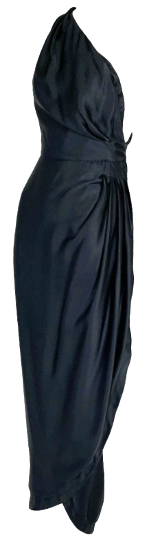 F/W 2007 Roberto Cavalli Runway Black One Shoulder Grecian Maxi Dress