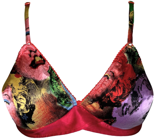Vintage S/S 1991 Gianni Versace Silk Bra Marilyn Monroe & James Dean Andy Warhol Print