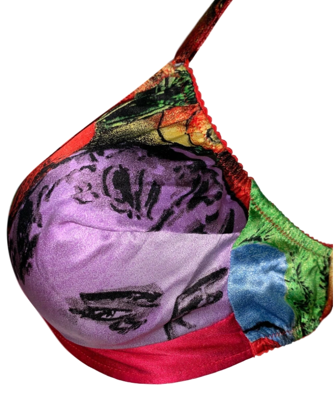 Vintage S/S 1991 Gianni Versace Silk Bra Marilyn Monroe & James Dean Andy Warhol Print