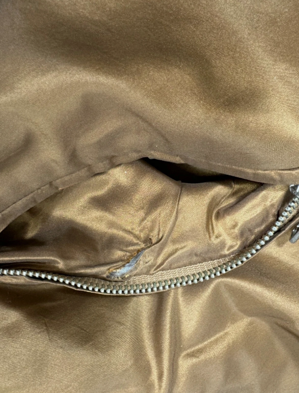 Vintage 1990's Fendi x Karl Lagerfeld Baggy Cocoon Golden Mink Fur Midi Coat