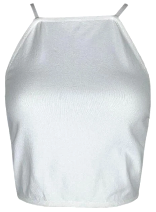 Vintage 1998 Gucci x Tom Ford White Backless Strappy Crop Top