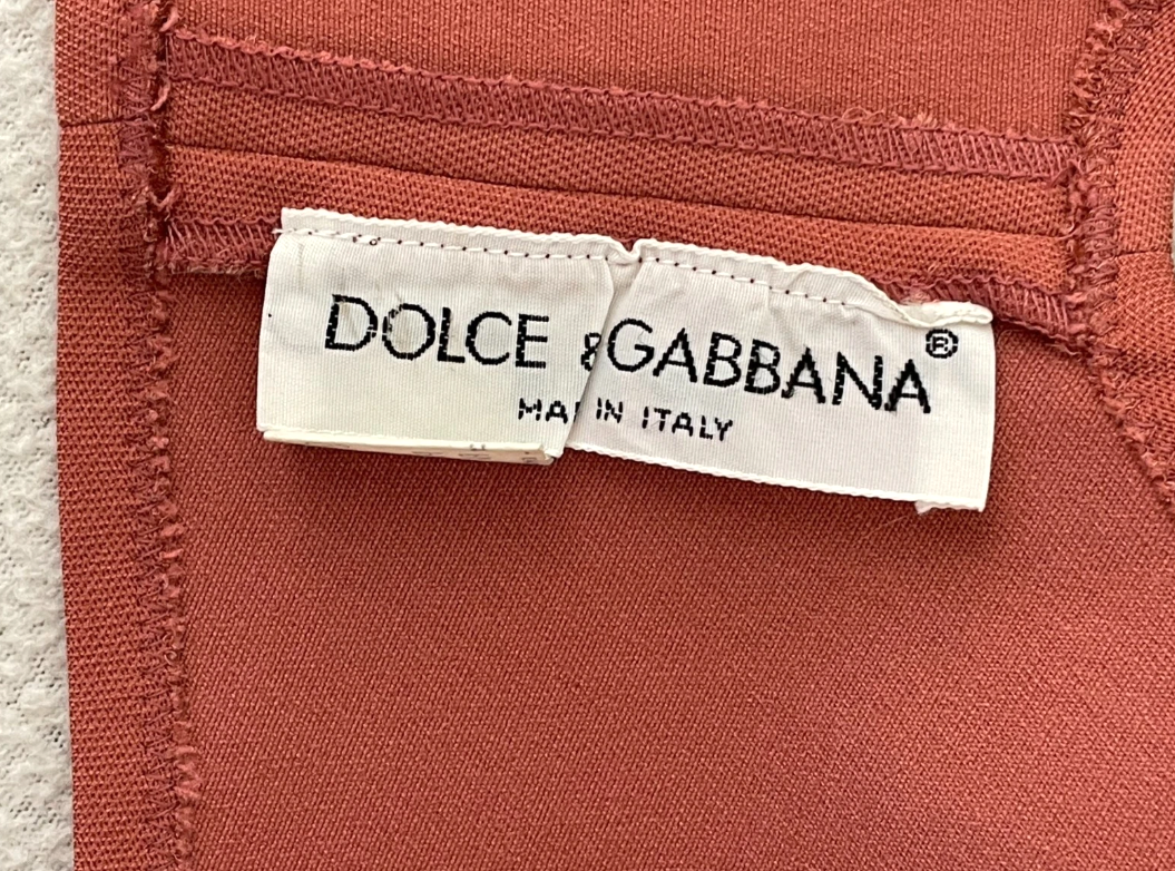 Vintage S/S 1991 Dolce & Gabbana Pin-Up Crop Top & High Waist Bodycon Mini Skirt Set