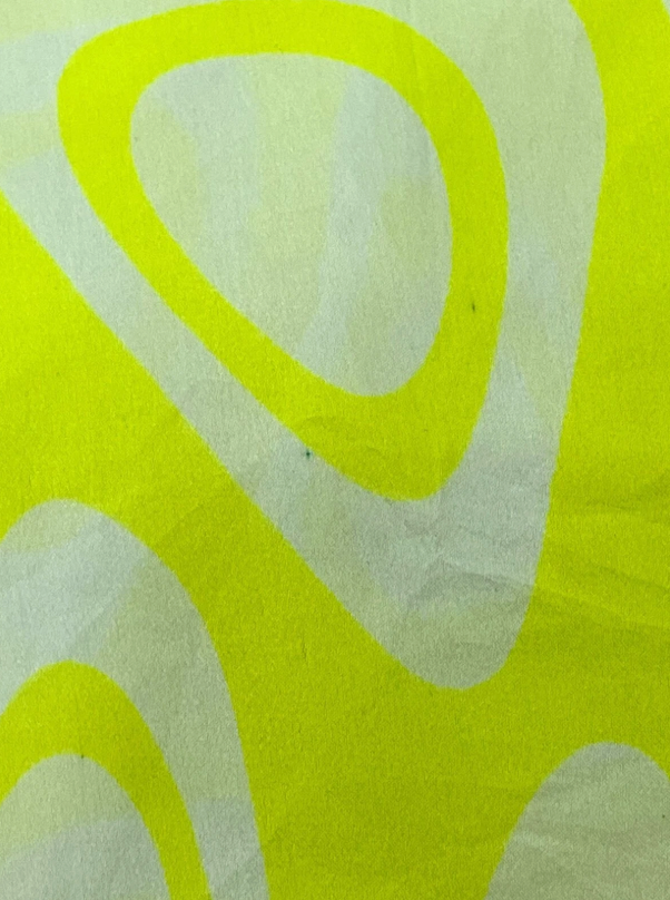 S/S 2001 Roberto Cavalli Runway Plunging Neon Yellow & White Mini Dress