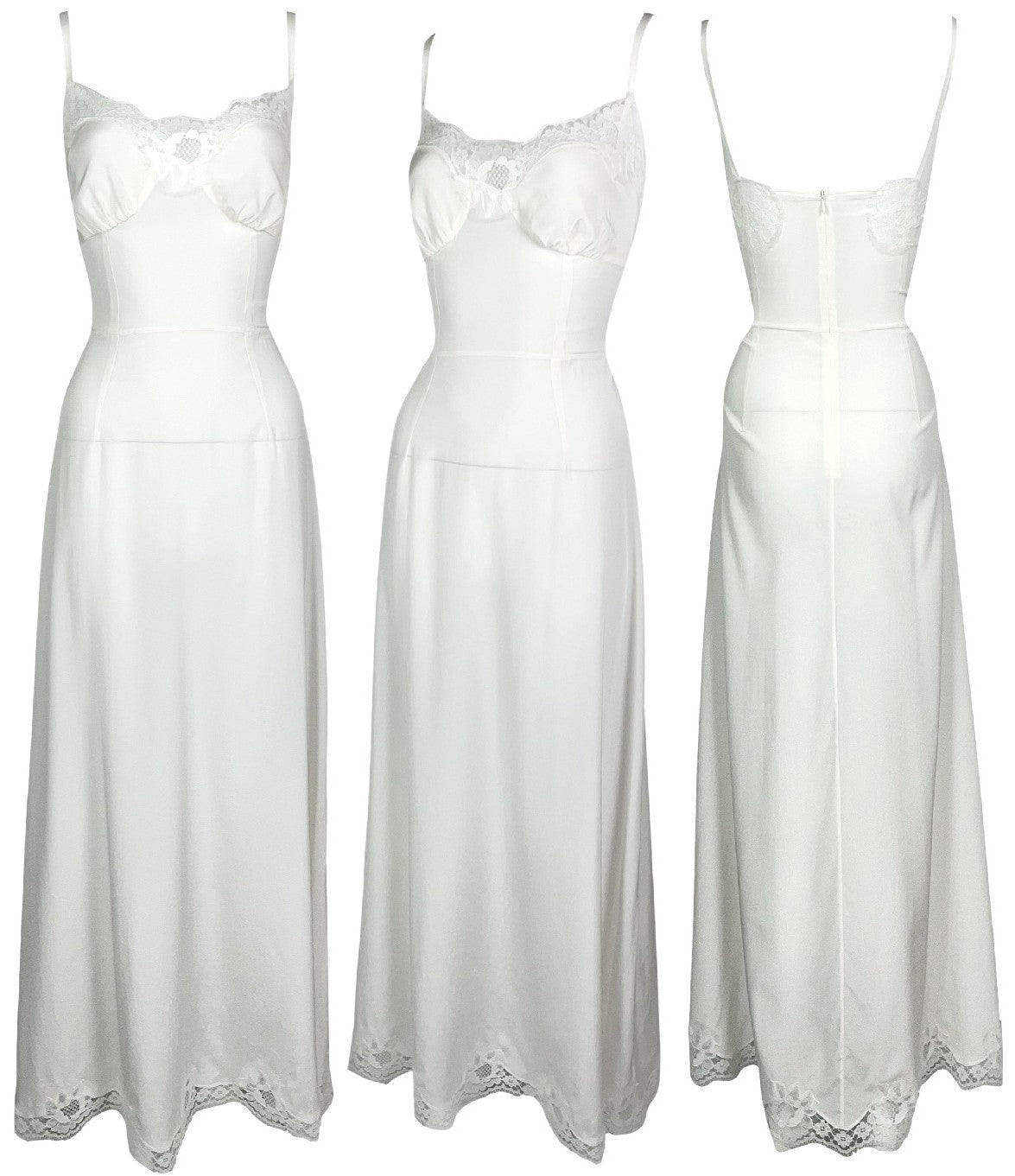 Dolce & Gabbana Alta Moda Haute Couture Semi-Sheer Ivory Stretch Silk & Lace Bridal Wedding Maxi Dress