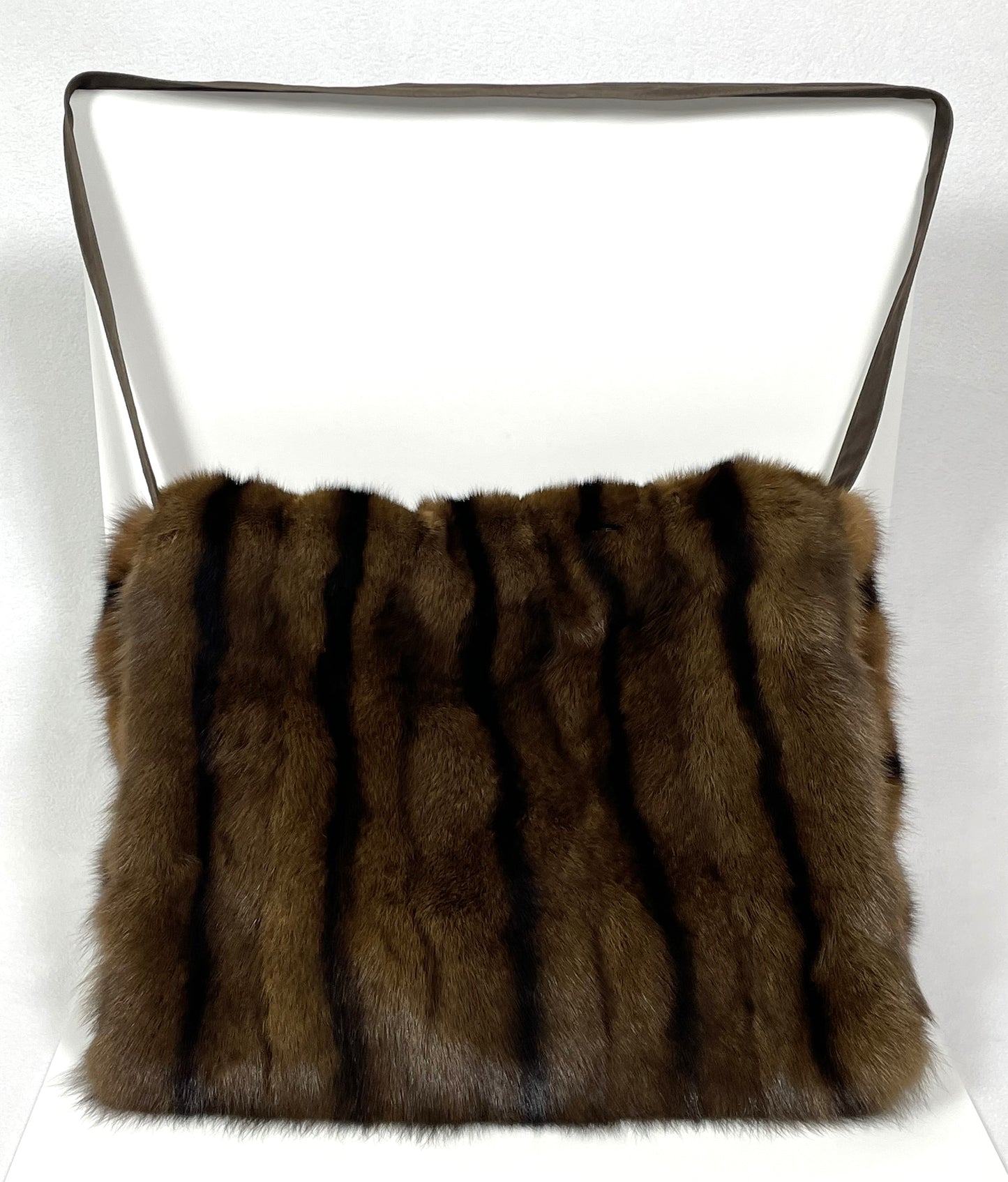Vintage 2000's Custom Made Extra Large Russian Sable Fur Hobo Handbag Bag