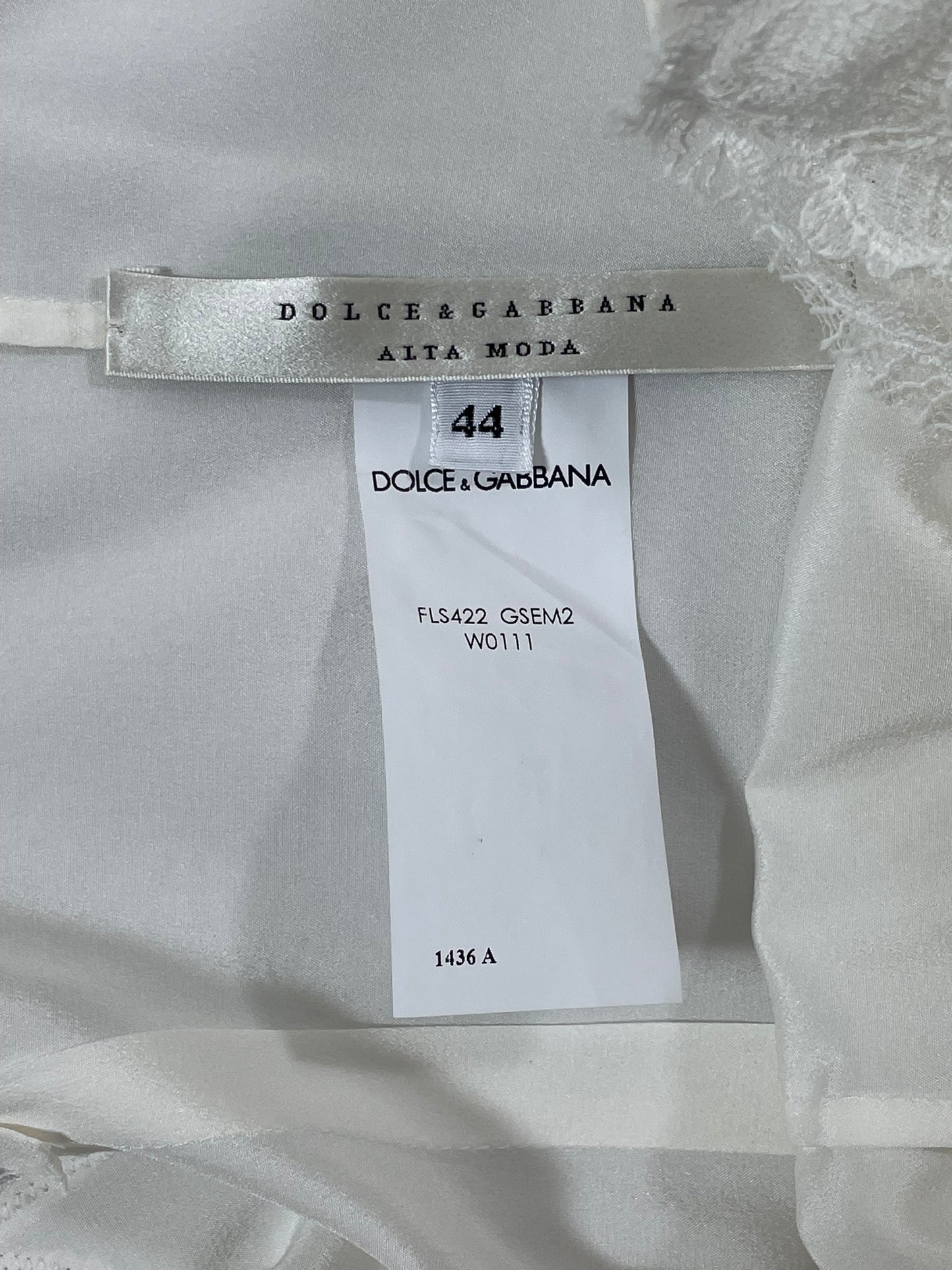 Dolce & Gabbana Alta Moda Haute Couture Semi-Sheer Ivory Stretch Silk & Lace Bridal Wedding Maxi Dress