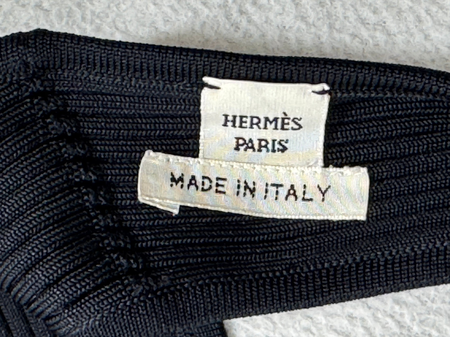 Hermès Sexy Backless Cut-Out Black Silk Blend Bodysuit Top